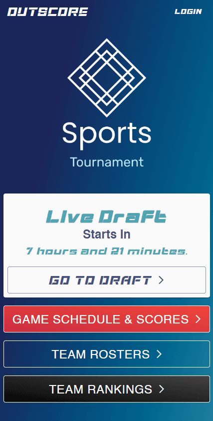 Live draft board in OutScore